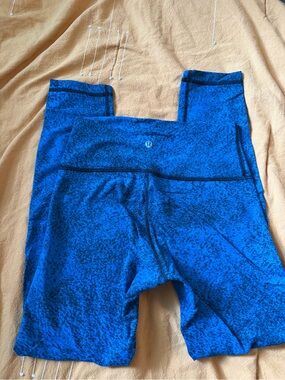 lululemon athletica Royal Blue Marbled Leggings